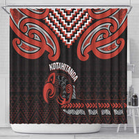 Maori Waitangi Shower Curtain Kotahitanga Poutama Mix Whakairo LT7 - Polynesian Pride