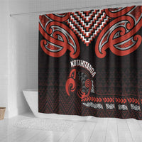 Maori Waitangi Shower Curtain Kotahitanga Poutama Mix Whakairo LT7 - Polynesian Pride