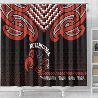 Maori Waitangi Shower Curtain Kotahitanga Poutama Mix Whakairo LT7 - Polynesian Pride