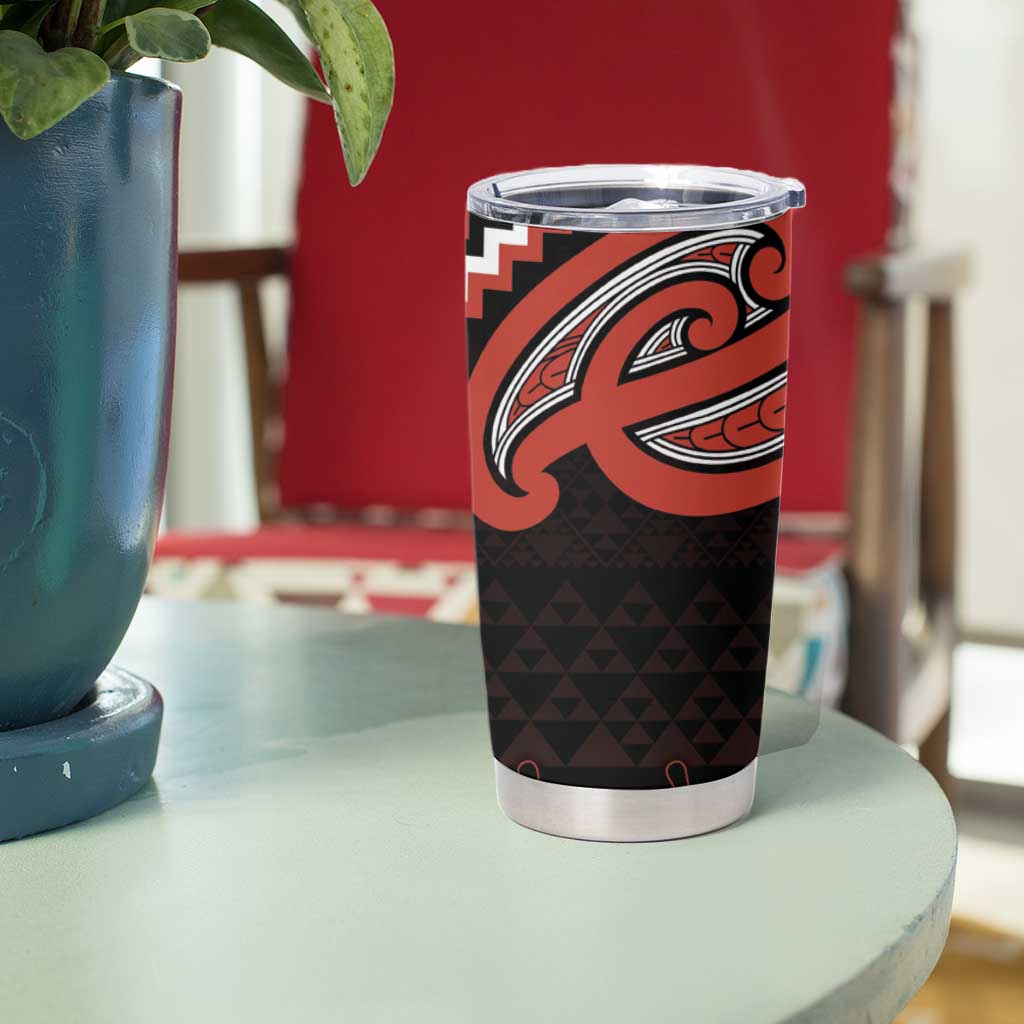 Maori Waitangi Tumbler Cup Kotahitanga Poutama Mix Whakairo - Polynesian Pride