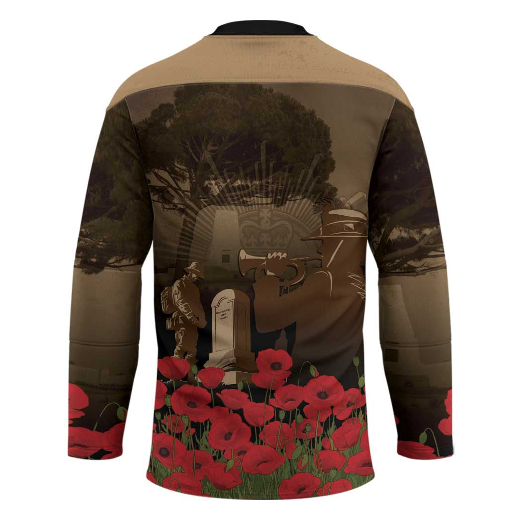 Australia - New Zealand ANZAC Lone Pine Hockey Jersey The Last Post