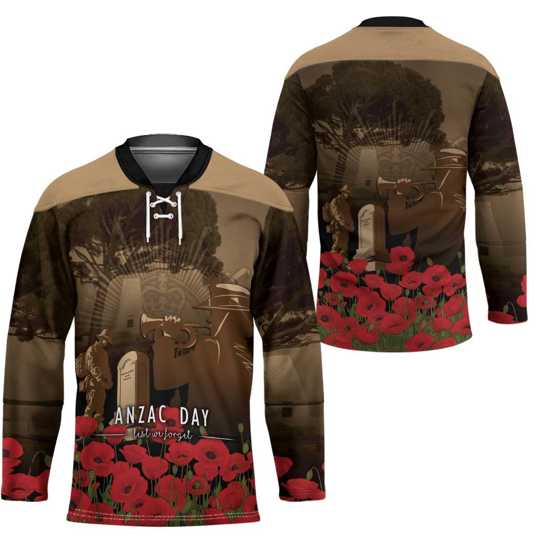 Australia - New Zealand ANZAC Lone Pine Hockey Jersey The Last Post