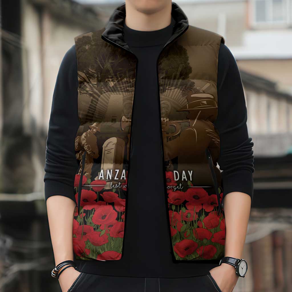 Australia - New Zealand ANZAC Lone Pine Sleeveless Puffer Jacket The Last Post