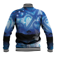 NZ Maori Matariki Scenery Baseball Jacket Galaxy Sky