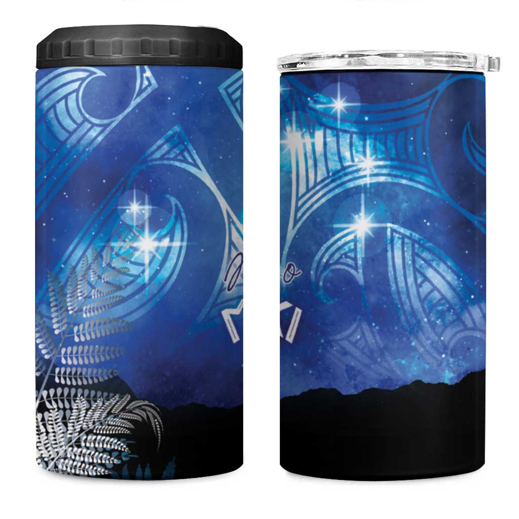 NZ Maori Matariki Scenery 4 in 1 Can Cooler Tumbler Galaxy Sky
