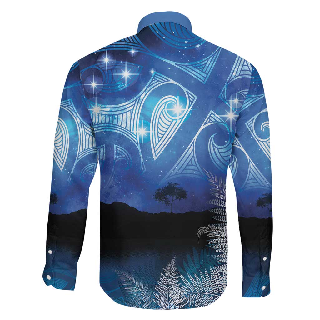 NZ Maori Matariki Scenery Family Matching Off Shoulder Short Dress and Hawaiian Shirt Galaxy Sky