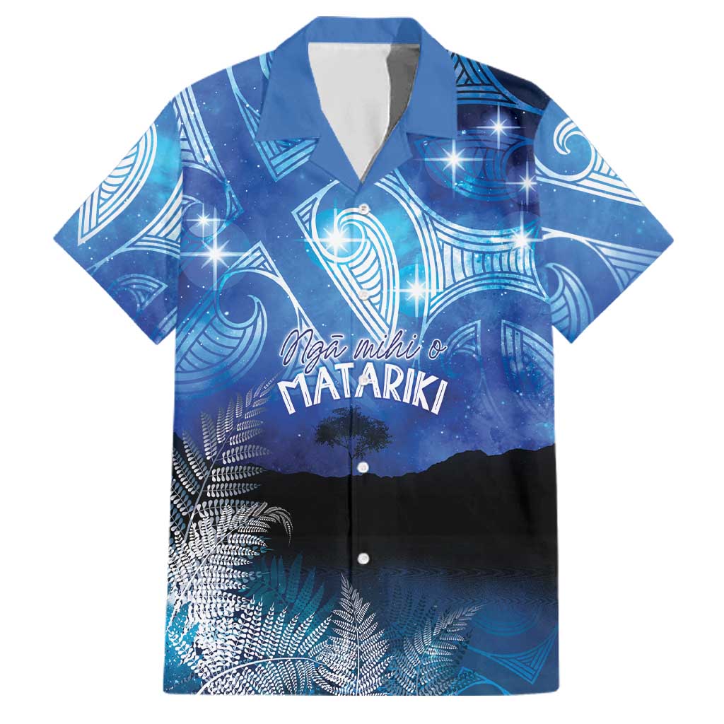 NZ Maori Matariki Scenery Family Matching Summer Maxi Dress and Hawaiian Shirt Galaxy Sky