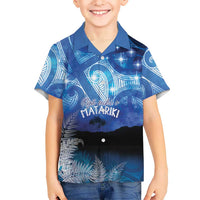 NZ Maori Matariki Scenery Family Matching Tank Maxi Dress and Hawaiian Shirt Galaxy Sky