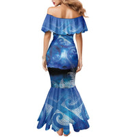 NZ Maori Matariki Scenery Mermaid Dress Galaxy Sky