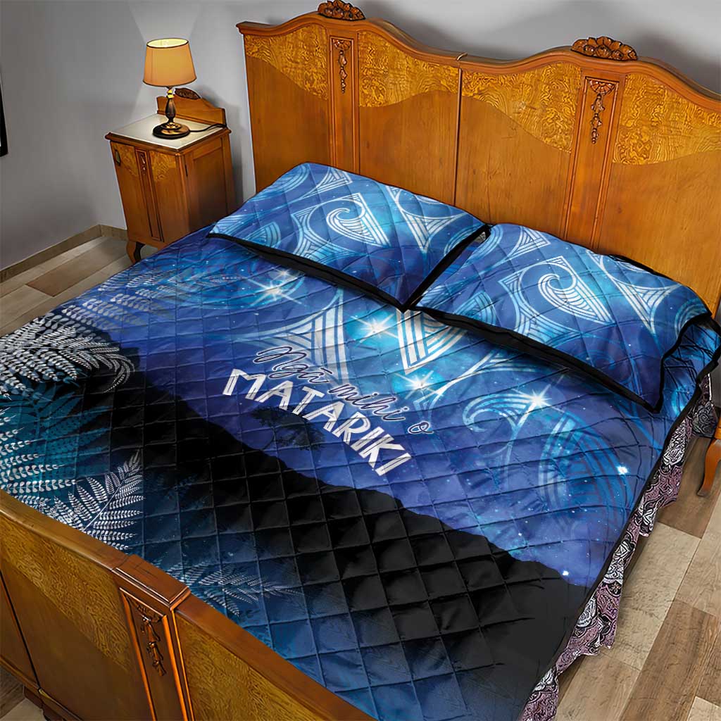 NZ Maori Matariki Scenery Quilt Bed Set Galaxy Sky