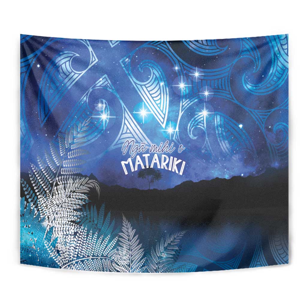 NZ Maori Matariki Scenery Tapestry Galaxy Sky