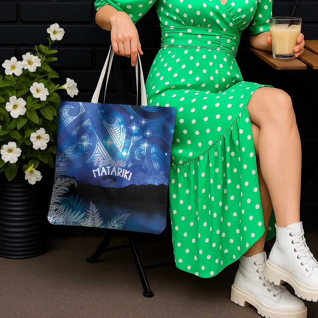 NZ Maori Matariki Scenery Tote Bag Galaxy Sky