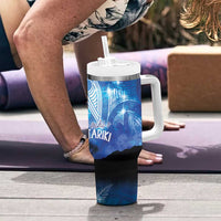 NZ Maori Matariki Scenery Tumbler With Handle Galaxy Sky