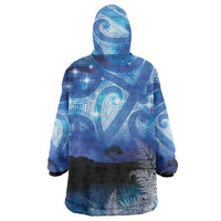 NZ Maori Matariki Scenery Wearable Blanket Hoodie Galaxy Sky