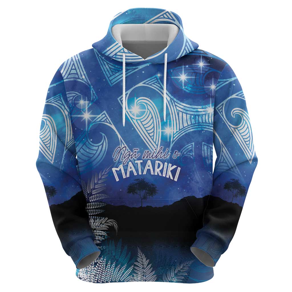 NZ Maori Matariki Scenery Zip Hoodie Galaxy Sky