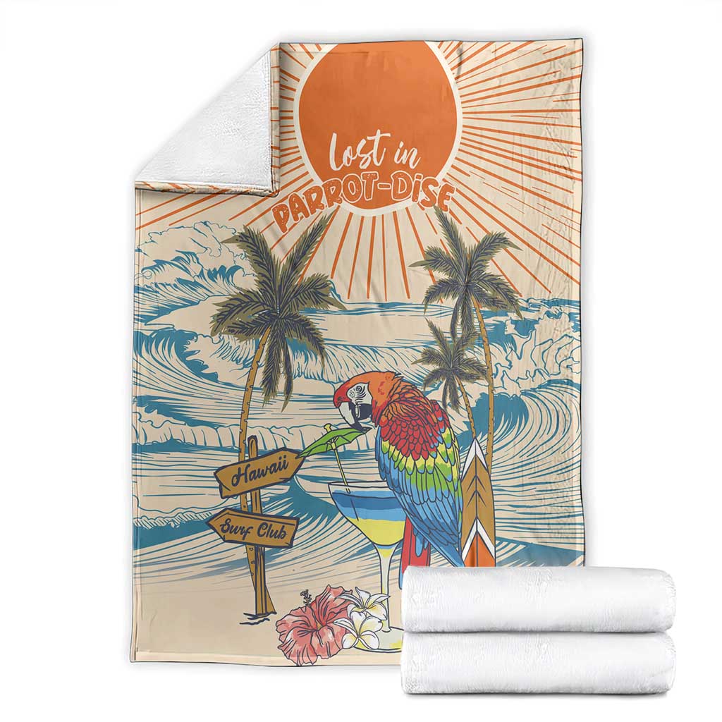 Christmas In July - Hawaii Retro Blanket Lost In Parrot-dise