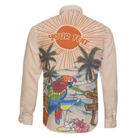 Personalized Christmas In July - Hawaii Retro Family Matching Off The Shoulder Long Sleeve Dress and Hawaiian Shirt Lost In Parrot-dise LT7 - Polynesian Pride