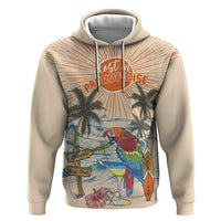 Personalized Christmas In July - Hawaii Retro Hoodie Lost In Parrot-dise