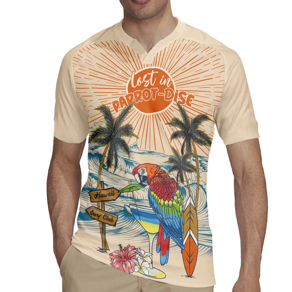 Personalized Christmas In July - Hawaii Retro Rugby Jersey Lost In Parrot-dise