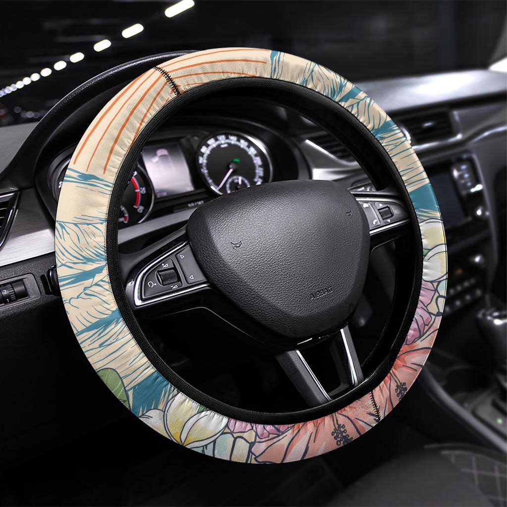 Christmas In July - Hawaii Retro Steering Wheel Cover Lost In Parrot-dise