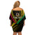 Personalised Vanuatu Off Shoulder Short Dress 43rd Hapi Indipendens Long LT7 - Polynesian Pride