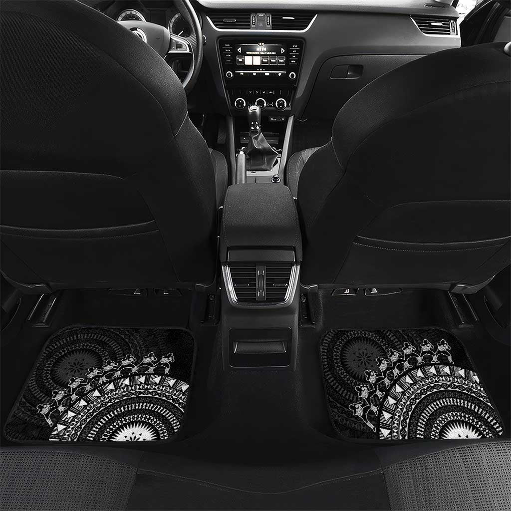Fiji Rugby Bula Masi Car Mats Fish Tail Kaivity Cibi - Black