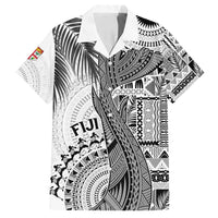 Fiji Rugby Personalised Bula Masi Family Matching Long Sleeve Bodycon Dress and Hawaiian Shirt Fish Tail Kaivity Cibi - White LT7 Dad's Shirt - Short Sleeve White - Polynesian Pride