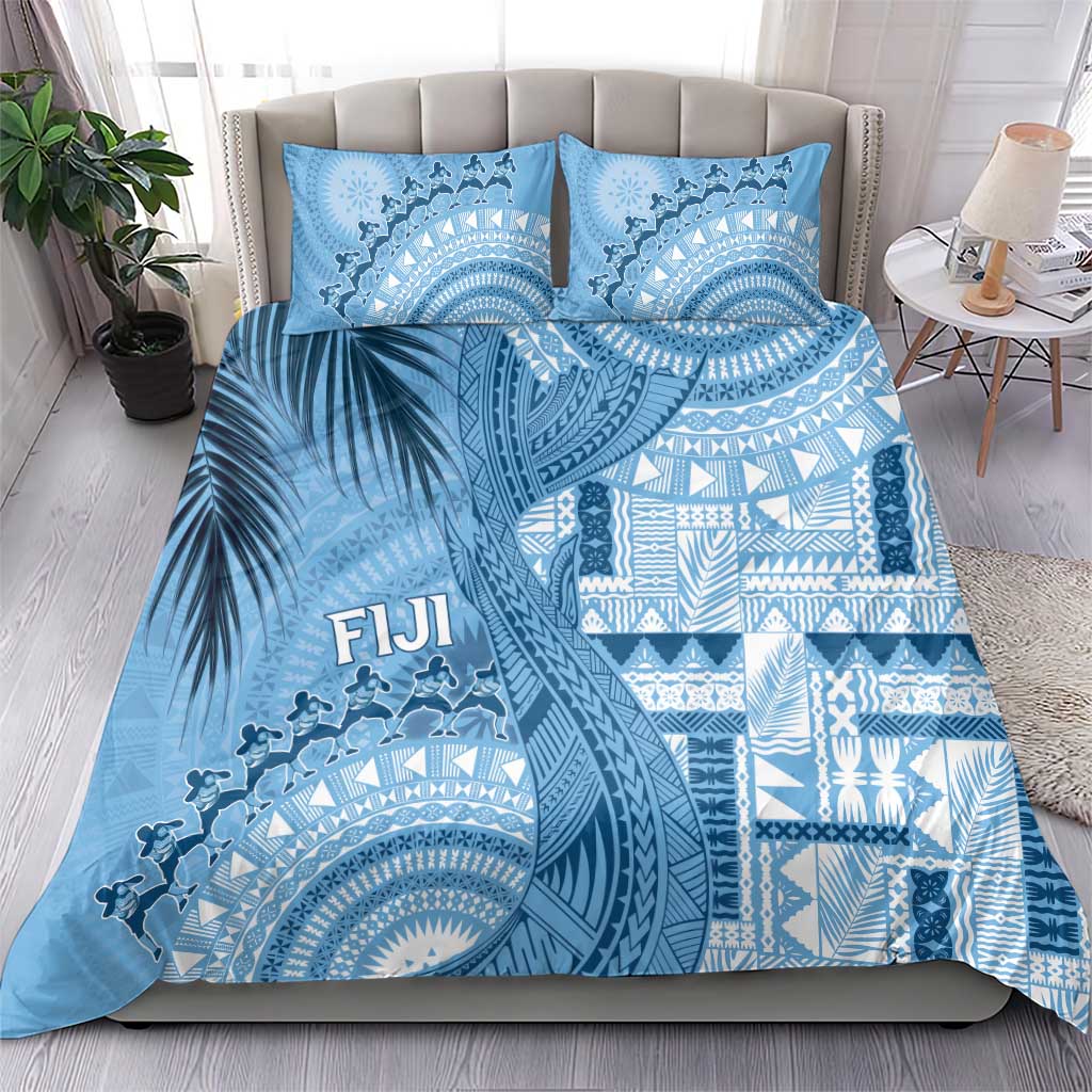Fiji Rugby Bula Masi Bedding Set Fish Tail Kaivity Cibi - Turquoise