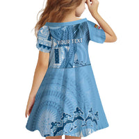 Fiji Rugby Personalised Bula Masi Family Matching Tank Maxi Dress and Hawaiian Shirt Fish Tail Kaivity Cibi - Turquoise