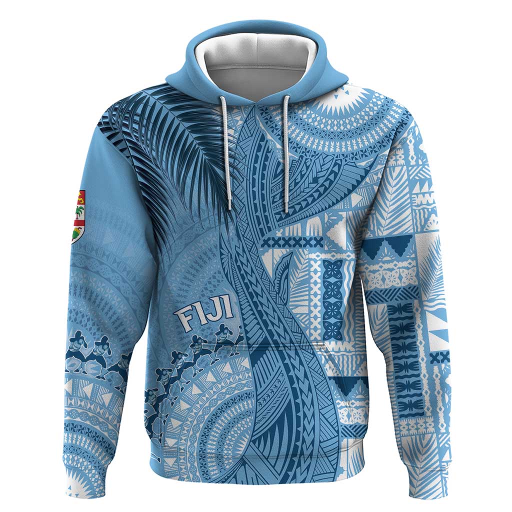 Fiji Rugby Personalised Bula Masi Hoodie Fish Tail Kaivity Cibi - Turquoise