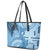 Fiji Rugby Bula Masi Leather Tote Bag Fish Tail Kaivity Cibi - Turquoise