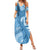 Fiji Rugby Personalised Bula Masi Summer Maxi Dress Fish Tail Kaivity Cibi - Turquoise