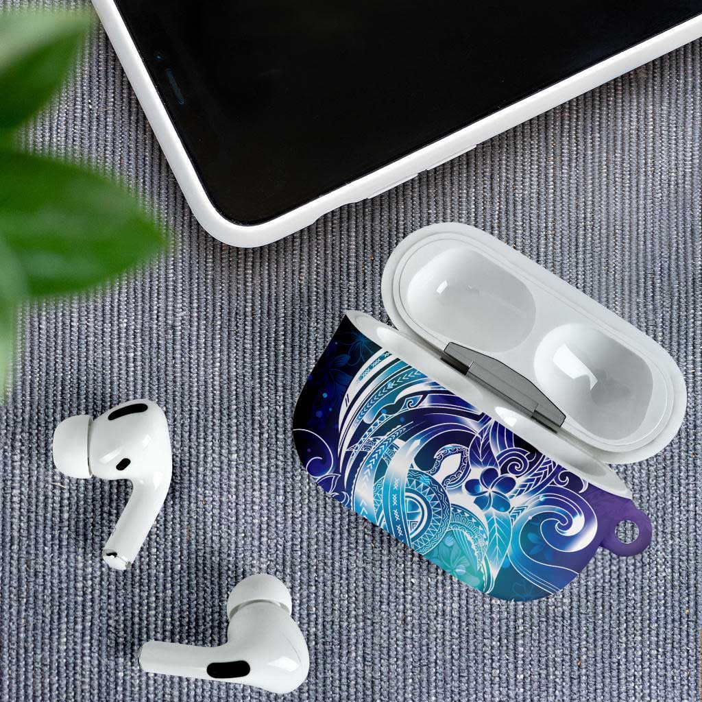 Aloha Hawaii Turtle AirPods Case Teal Purple Ribbon - Polynesian Pride