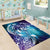 Aloha Hawaii Turtle Area Rug Teal Purple Ribbon - Polynesian Pride