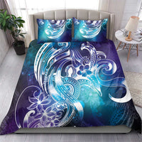 Aloha Hawaii Turtle Bedding Set Teal Purple Ribbon - Polynesian Pride