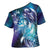 Aloha Hawaii Turtle Cross Shoulder Shirt Teal Purple Ribbon - Polynesian Pride