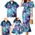 Aloha Hawaii Turtle Family Matching Mermaid Dress and Hawaiian Shirt Teal Purple Ribbon - Polynesian Pride