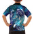 Aloha Hawaii Turtle Family Matching Tank Maxi Dress and Hawaiian Shirt Teal Purple Ribbon - Polynesian Pride
