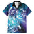 Aloha Hawaii Turtle Family Matching Tank Maxi Dress and Hawaiian Shirt Teal Purple Ribbon - Polynesian Pride