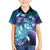 Aloha Hawaii Turtle Family Matching Tank Maxi Dress and Hawaiian Shirt Teal Purple Ribbon - Polynesian Pride