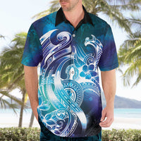 Aloha Hawaii Turtle Hawaiian Shirt Teal Purple Ribbon - Polynesian Pride