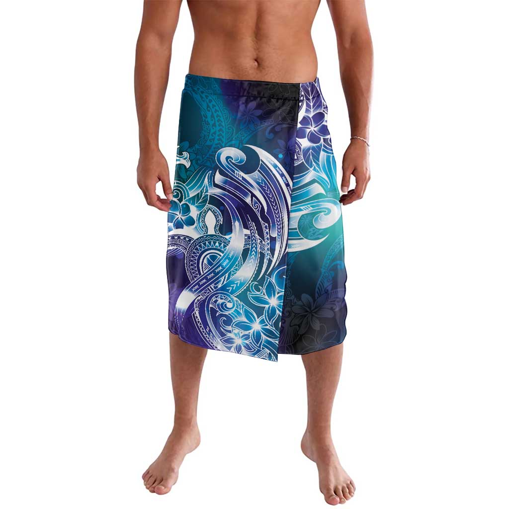 Aloha Hawaii Turtle Lavalava Teal Purple Ribbon - Polynesian Pride