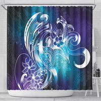Aloha Hawaii Turtle Shower Curtain Teal Purple Ribbon - Polynesian Pride