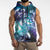 Aloha Hawaii Turtle Sleeveless Hoodie Teal Purple Ribbon - Polynesian Pride