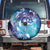 Aloha Hawaii Turtle Spare Tire Cover Teal Purple Ribbon - Polynesian Pride