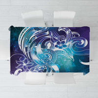Aloha Hawaii Turtle Tablecloth Teal Purple Ribbon - Polynesian Pride