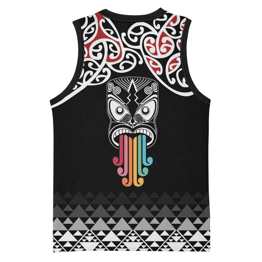 Kia Kaha Te Reo Maori Basketball Jersey 50 Years Mo Ake Tonu Te Reo - Polynesian Pride