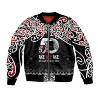 Kia Kaha Te Reo Maori Bomber Jacket 50 Years Mo Ake Tonu Te Reo - Polynesian Pride