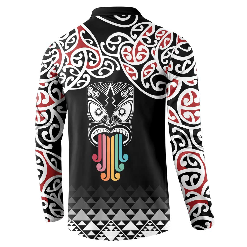 Kia Kaha Te Reo Maori Button Sweatshirt 50 Years Mo Ake Tonu Te Reo - Polynesian Pride