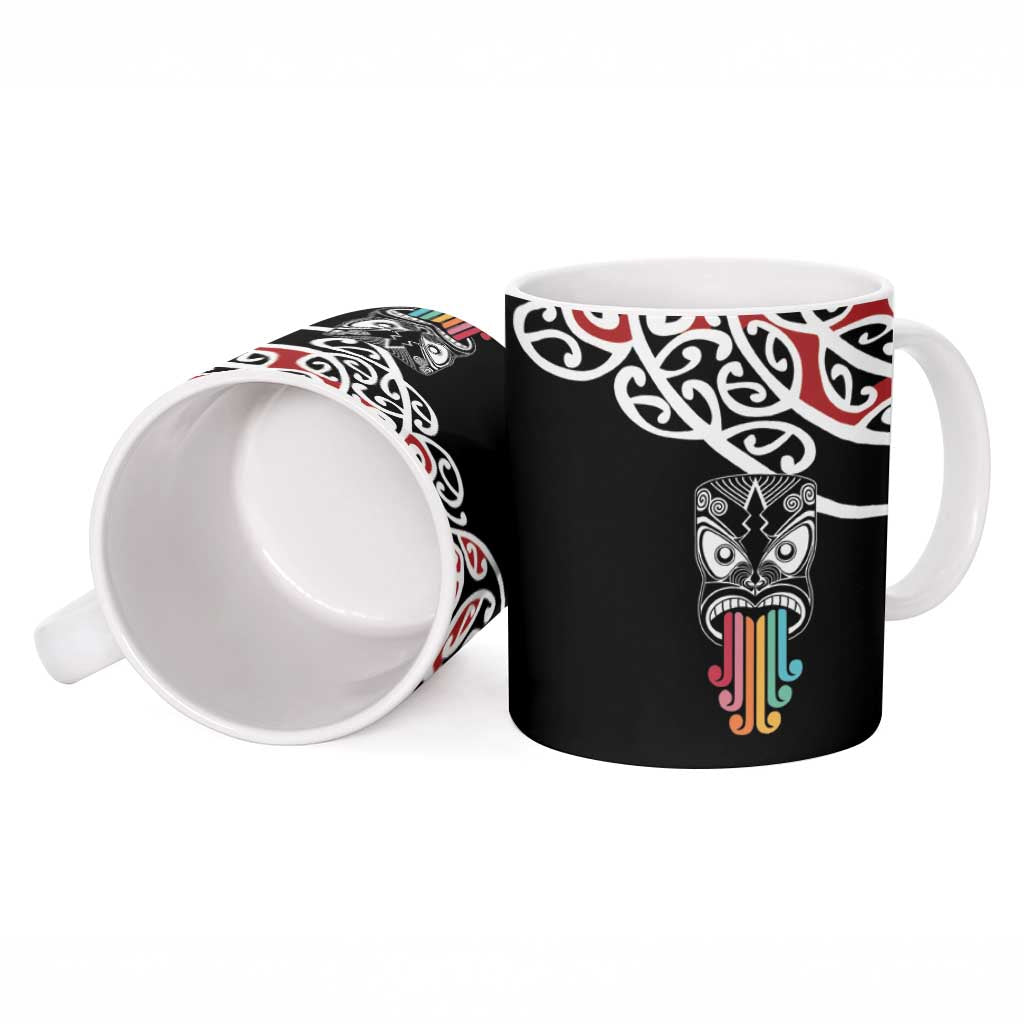 Kia Kaha Te Reo Maori Ceramic Mug 50 Years Mo Ake Tonu Te Reo - Polynesian Pride